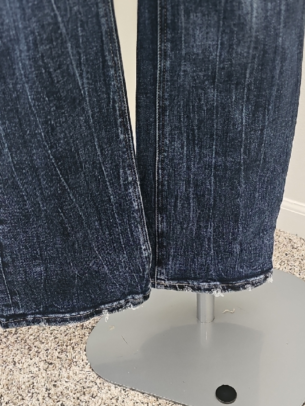 Buckle Distressed Bootcut Jeans - Picture 7 of 9
